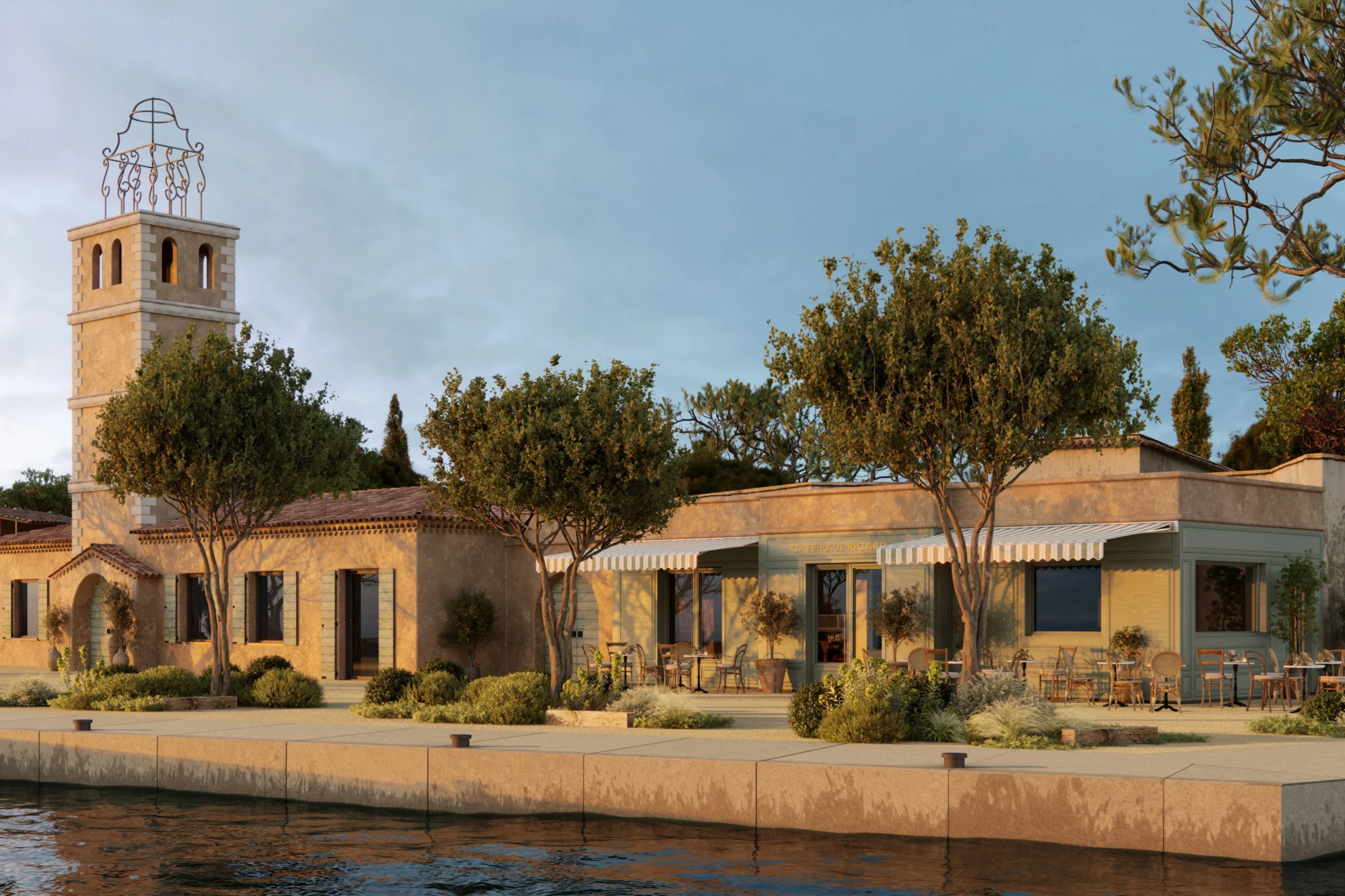 Exterior view of Café Paul Ricard at Zannier Bendor © Zannier Hotels